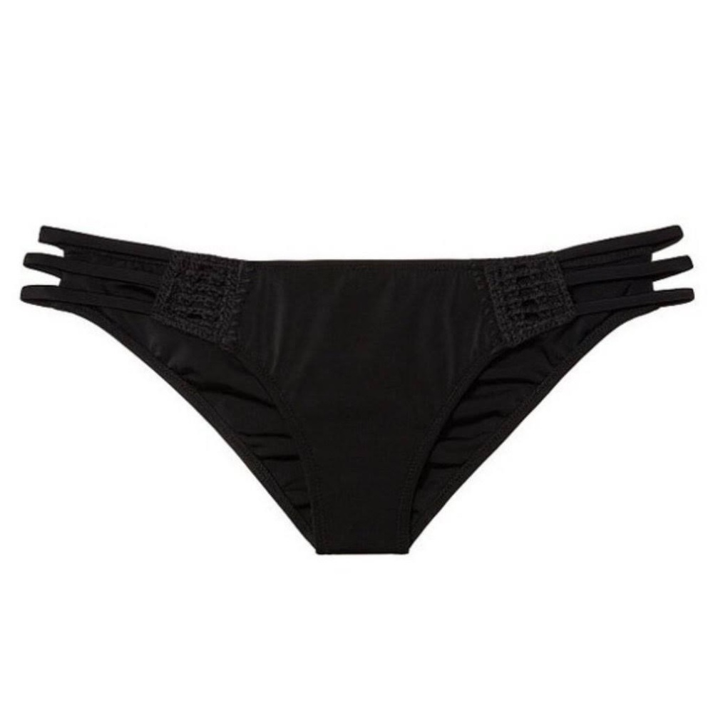 Victoria’s Secret | 2016 The Strappy Cheeky Crochet Bikini Bottoms Black XS